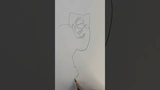 How to Draw a Sleeping Pose in Single Line ,,😃😌🛌#drawing #art #arttutorial #easydrawing