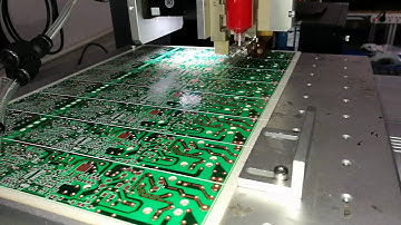 RED GLUE DISPENSING ON PCB , SMT DISPENSING ROBOT