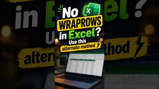 No WRAPROWS in Excel? Use This Formula Instead ! ⚡️ #excel #spreadsheetmagic #exceltips #exceltricks