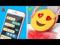 9 DIY Útiles Escolares De Emoji Gigantes vs En Miniatura