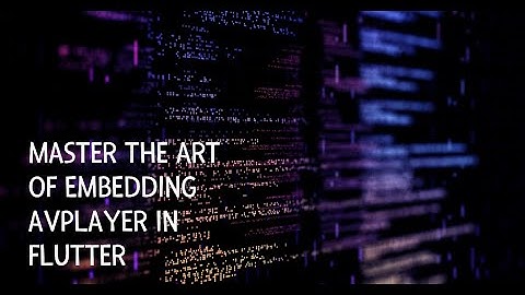 How to embed AVPlayer of iOS in flutter without third party library