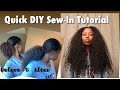 Never Pay Hundreds for Hair Again! | Sew-in Weave With Leave Out | In 7 Minutes 2019