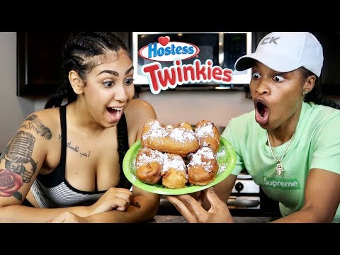 HOW TO MAKE FRIED TWINKIES!!! FT. QUEEN From Chris & Queen!!