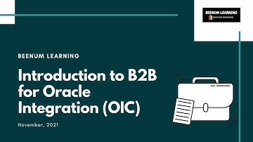Introduction to B2B for Oracle Integration (OIC)