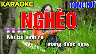 ✔NGHÈO Karaoke Nhạc Sống Tone Nữ ( BEAT CHUẨN ) - Tình Trần Organ