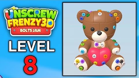 Unscrew Frenzy 3D Level 8 Gameplay Walkthrough