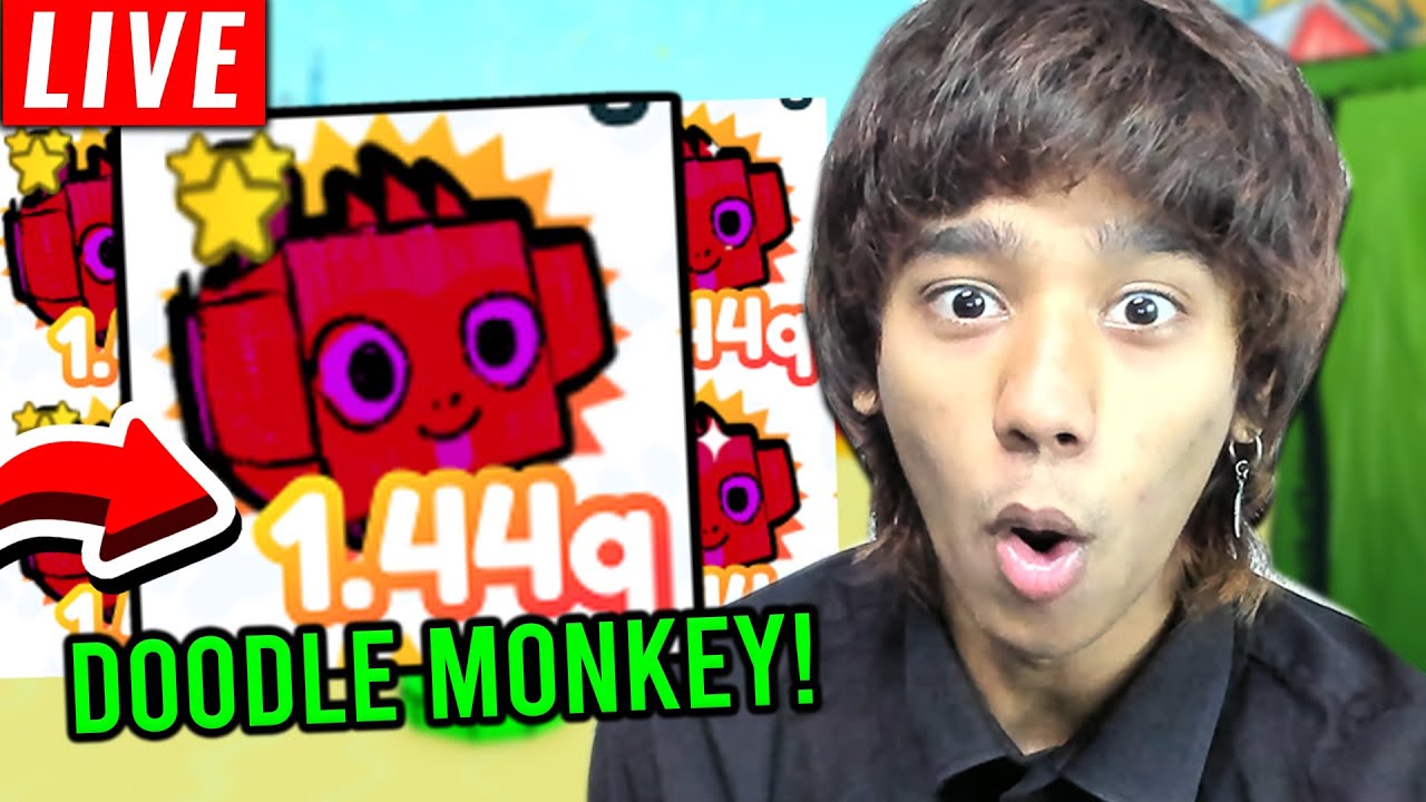 Monkey Bro 🔴 *LIVE* NEW RB DOODLE MONKEY PET MAILBOX Giveaway! | Pet Simulator X ...