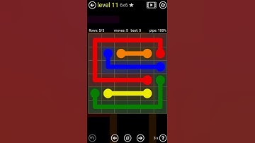 Flow Free || Regular Pack || 6X6 - Easy || Level - 12