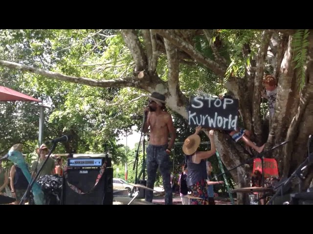 RALLY AGAINST KUR-WORLD KURANDA 26 MAR 17 -Willie Brim, Buluwai Traditional Owner/Cultural Custodian