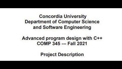 COMP345 - Advanced Program Design with C++ - Project Description