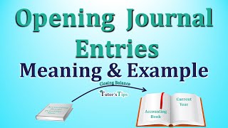 Opening Journal Entry  Examples  Journal - Explained with Animated Examples