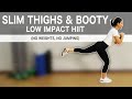 Slim Thighs & Booty Low Impact HIIT (No Weight, No Jumping!) | Joanna Soh