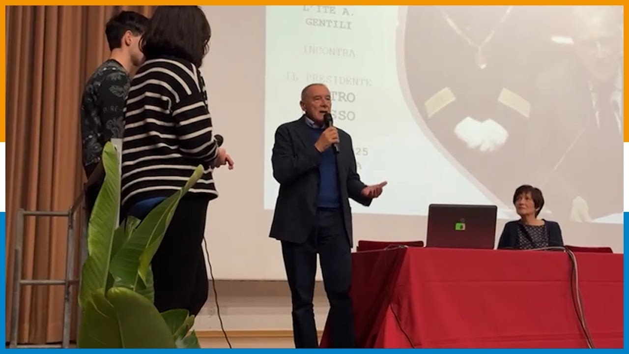 EDUCAZIONE ALLA LEGALITÀ: PIETRO GRASSO INCONTRA GLI STUDENTI DELL’ITE GENTILI DI MACERATA 07-03-25