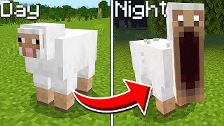 Minecraft Mobs Become Scary at NIGHT... (Scary Mobs Addon)