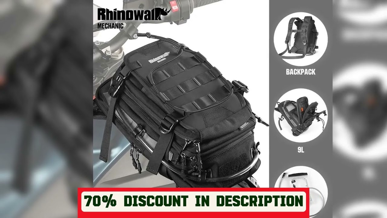 A must-have product! Rhinowalk Motorcycle Tank Bag 9L Waterproof With 1.5L Water Bag Motorcycle Ba