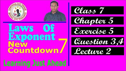 Laws Of Exponent in Urdu/Hindi || Class 7 || Ch.5 || Ex.5 || Q.3,4 || New Countdown 7 || 2nd Edition
