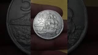 1967 coin 50 ENDEAVOUR 1967 New Zealand