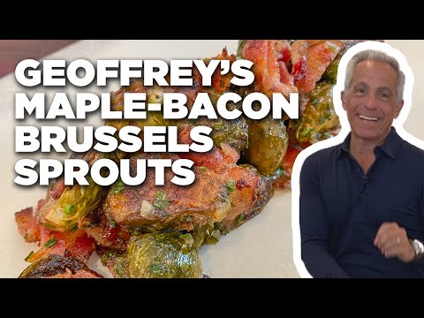 Geoffrey Zakarian's Charred Brussels Sprouts with Bacon and Maple | The Kitchen | Food Network