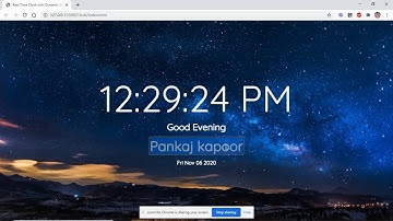 JavaScript Real Time Clock with Dynamic Greeting Practical