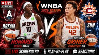 ATLANTA DREAM VS CONNECTICUT SUN WNBA LIVE SCOREBOARD PLAY-BY-PLAY REACTIONS