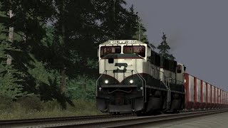 Train Simulator 2017 BNSF Coal train in the fog