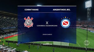 Corinthians x Argentinos Juniors - Simulando no FC 24 (PC com mods) - CONMEBOL Sudamericana 2024