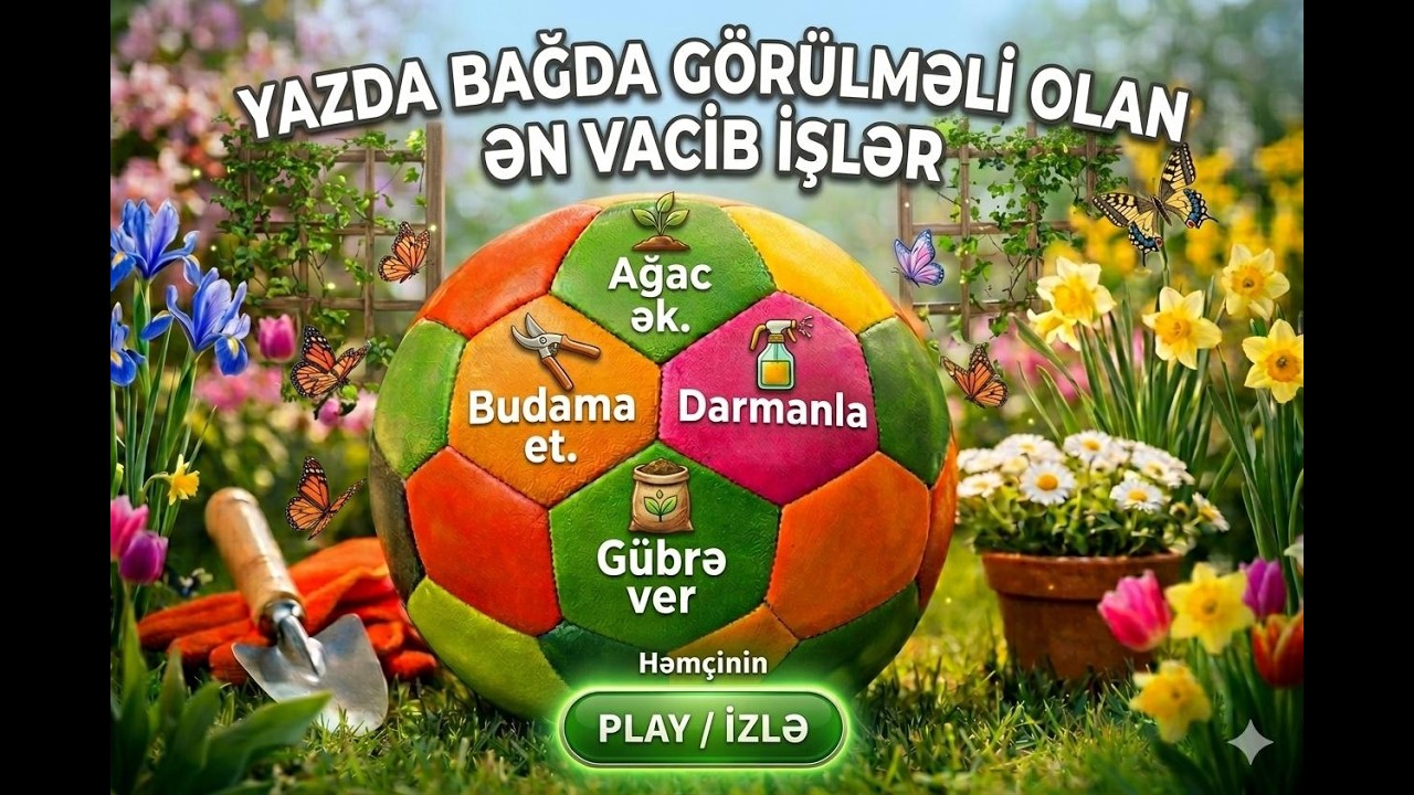 Yazda bağda görülməli olan ən vacib-əsas işlər.