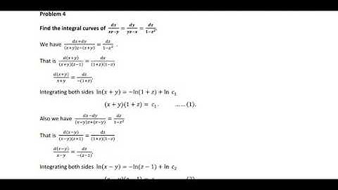 Method 2 of solving dx/P=dy/Q=dz/R problem