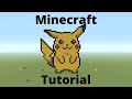 Minecraft pixel art tutorial  pikachu