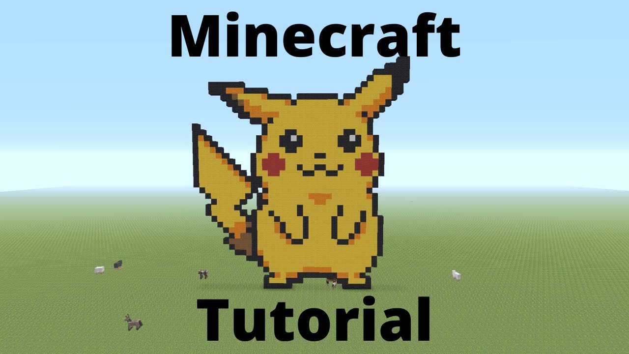 Minecraft Pixel Art Tutorial Pikachu Youtube