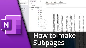 How to make subpages in OneNote ✅ Tutorial