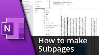 How to make subpages in OneNote ✅ Tutorial screenshot 3