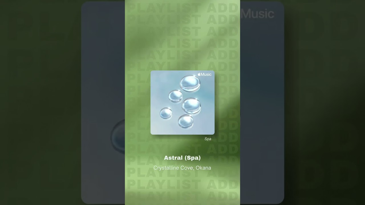 Watch "Astral (Spa)" by Crystalline Cove & Okana on Apple Music's Spa Playlist #meditation #originalmusic on YouTube Watch "Astral (Spa)" by Crystalline Cove & Okana on Apple Music's Spa Playlist #meditation #originalmusic on YouTube
