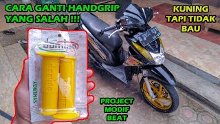 Pasang & Review Handgrip Domino Soft Yellow Di Motor Beat - Pura2 hedon