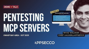Pentesting MCP Servers: Live Demo & Attacks, (OWASP Bay Area Talk) #aisecurity #mcp #mcpsecurity