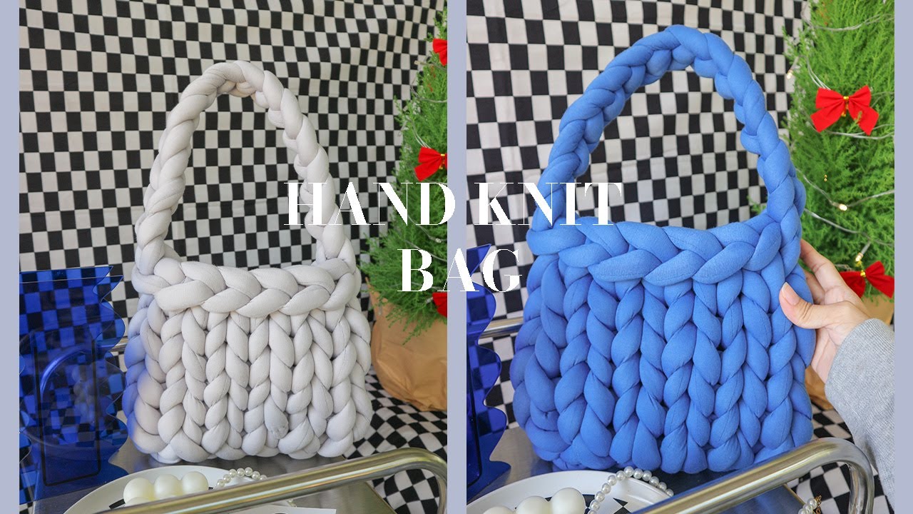 Hàng Có Sẵn, Có hướng dẫn - Tự làm túi đan len handmade, Bộ nguyên liệ –  Hoa Tay Handmade