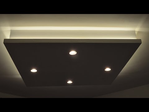 Vidéo: Plafond en plaques de plâtre à plusieurs niveaux avec éclairage à faire soi-même