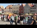 Estonia 19: solo walkabout of Tallinn’s historic streets &amp; tourist mobbed Old Town Hall SQ SD 480p