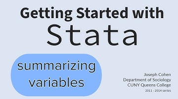 Summarizing Continuous Variables in Stata