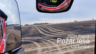 Požár lesa / Lučkovice / JSDH Blatná