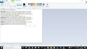 42. Open SQL Statements in SAP ABAP Part 1