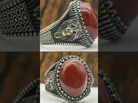 خاتم الاسد فضه ايطالي 925 رووعه