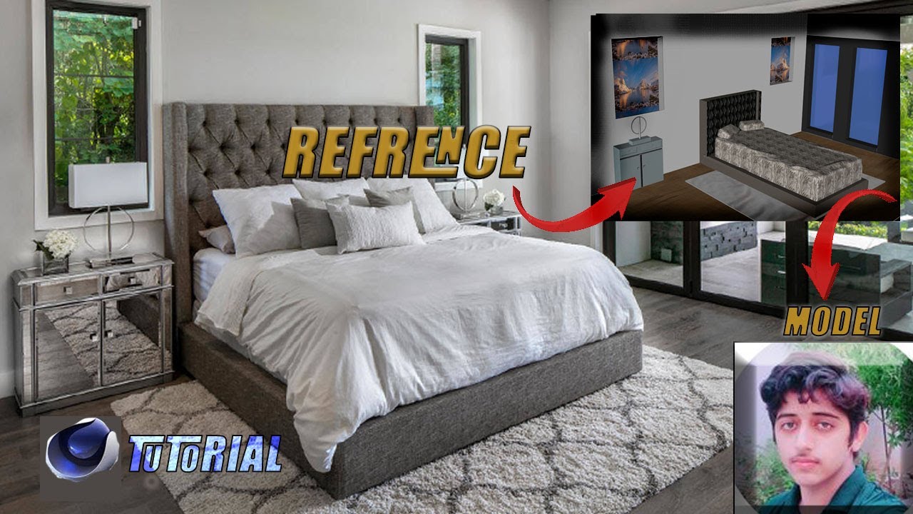 How To Make Low poly 3d Model in Cinema 4d | c4d | Cinema 4d tutorial | 3d Interior room modeling