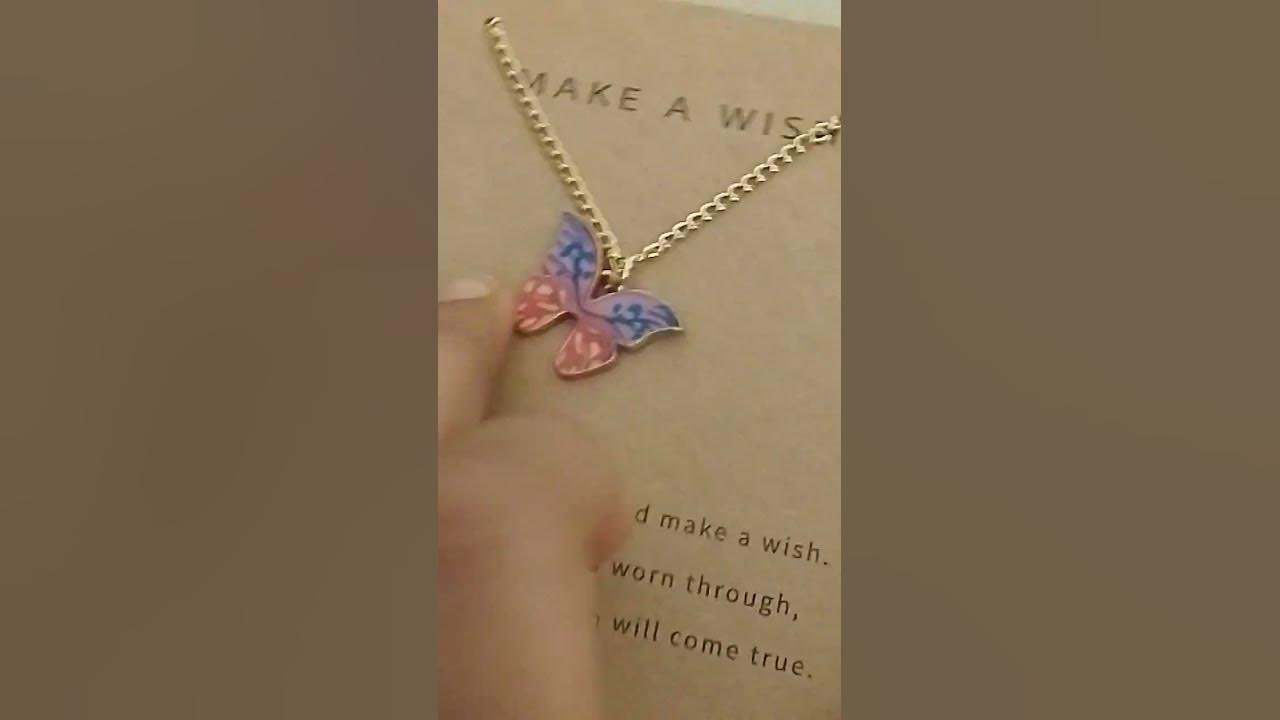 cute butterfly necklace 🦋🌷💎 - YouTube