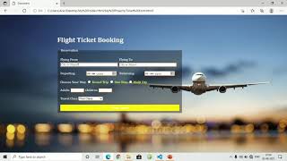 Amazing Ticket Booking Form in HTML 5