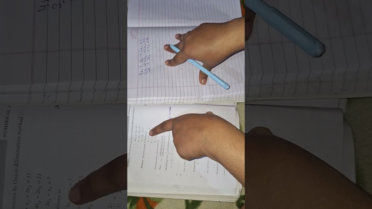 BSC math  Numerical Analysis (6th sem )NEP Syllabus  Unit 2  chapter 3 Examples  part 1 Gauss method