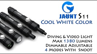 DivePro Jaunt S11 Diving&Video Light With Snoot  Max 1380Lumen (Dimmable Adjustable) by Mr.a