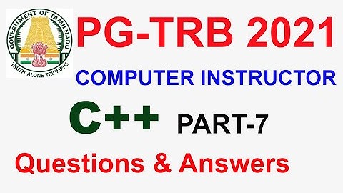 PG TRB Computer Instructor 💥C++ MCQ PART 7  | VIBRANT ONLINE ACADEMY