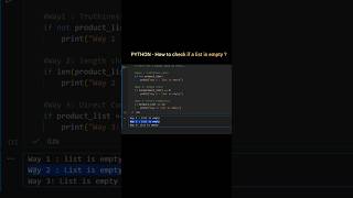 Python - How to check if a List is empty #python #pythonforbeginners #shorts