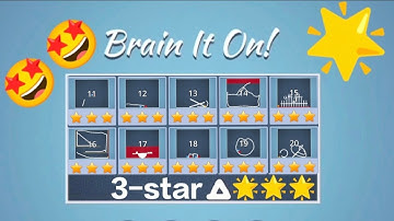 level 11 - 20 all 3 stars 🌟🌟🌟 | Brain it on ! | OPS STEEL CLASHER